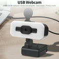 thumbnail image 4 of Generic 2K USB Webcam with Noise Canceling Omnidirectional Silicone Mic/Fill Light/Privacy Cover Support Auto Zoom&Focus/Flexible Rotation, 4 of 8