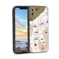 thumbnail image 1 of Compatible with iPhone XS Phone Case, Faces Abstract 101 Case Men Women, Flexible Silicone Shockproof Case for iPhone XS, 1 of 1
