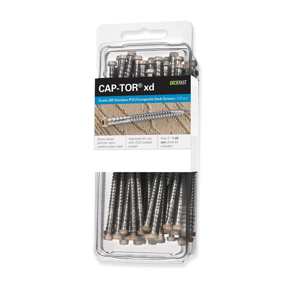 Starborn CapTor xd Screws for PVC & Composite Decking 100 Count, 305