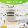 thumbnail image 7 of Multifunctional Colander Set,4-1 Colander with Bowl Set - Rotatable Strainers for Kitchen, Food Strainers with Grater,Rotatable Food Bowls for Rinsing Fruits Vegetables, 7 of 7