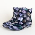 thumbnail image 4 of EKVAHL Women's Waterproof Rubber Rain Boots Non‑Slip Ankle Booties Polka Dot Printed Pull‑On Short Boots for Farming Boating Outdoor Rainy Day Blue, 4 of 6