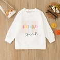 thumbnail image 2 of Icvfdpl Girls Fashion Tops Toddler Birthday Letter Printing Casual Round Neck T Shirt Sweatshirt Long Sleeved Top Children'S Clothing Outwear, 2 of 7