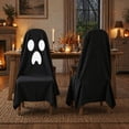 thumbnail image 4 of Halloween Chair Covers, Black Ghost Print Stretch Slipcovers for Dining and Office Chairs, Washable Party Decorations for Home Restaurant Cafe, 4 of 5