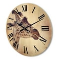 thumbnail image 3 of Designart 'Close Up Portrait of A Giraffe VII' Farmhouse Wood Wall Clock, 3 of 5