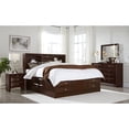 thumbnail image 2 of Global Furniture USA Linda Contemporary New Merlot Storage Queen Bed, 2 of 6