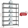 thumbnail image 7 of M MZG 6 Tiers Metal Wire Shelving Unit Storage Rack, Dimensions: 47.24" W x 17.7" D x 82.68" H, Black, 7 of 7
