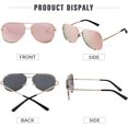 thumbnail image 4 of LAICAIW Aviator Sunglasses for Women Classic Oversized Sun Glasses UV400 Protection, 4 of 7