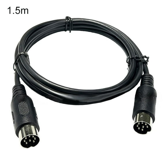 1 5m All Purpose Black 8Pin DIN Cable Male to Male Connectivity Solution