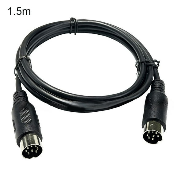 Cable DIN de 1,5 m y 8 pines - macho a macho de alto rendimiento para línea de extensión MIDI
