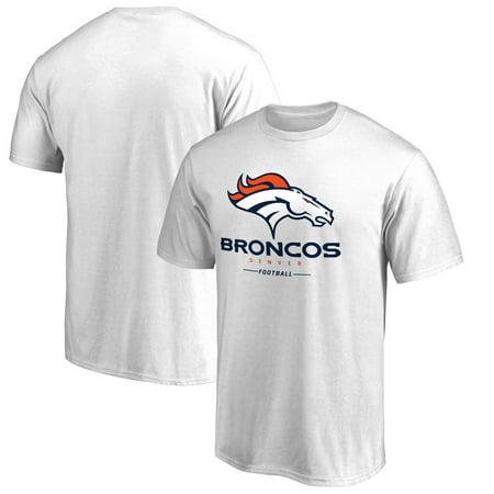 Denver Broncos NFL Pro Line Team Lockup T-Shirt - White