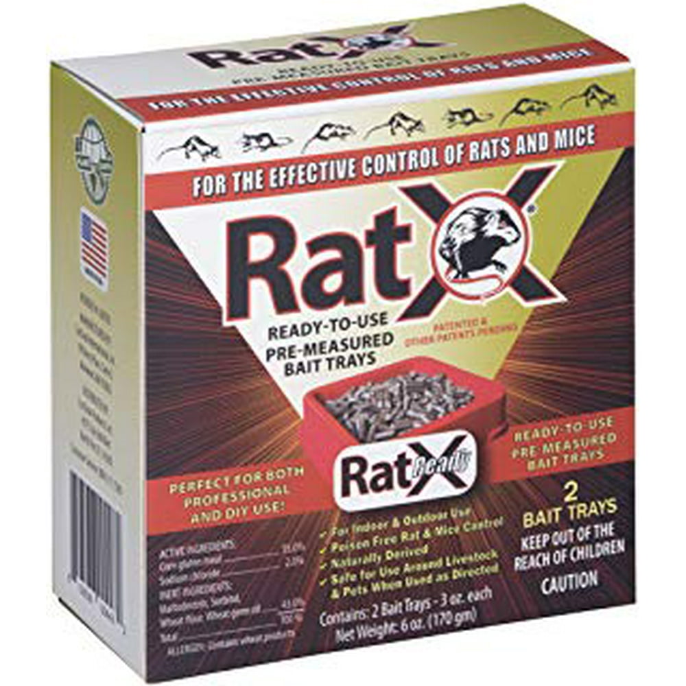 RatX ReadytoUse Rat Bait Trays, 2 Count