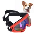 thumbnail image 6 of Suodoka Dog Sunglasses UV Protection Windproof Eye Protective Colorful Lens Large Dog Goggles Glasses, Red Frame, Outdoor Everyday Pet Accessories, One Size (7.09 in / 18 cm), 6 of 9