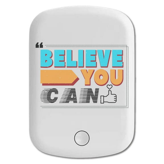 DistinctInk Magnetic Battery Pack, 5000 mAh Wireless Portable Charger with USB-C Cable, Compatible with MagSafe iPhone 14 / 13 / 12 Series - Believe You Can