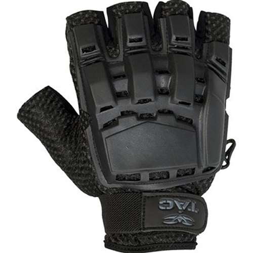 Small/Medium Stealth Black Maddog Tactical Half-Finger Paintball Airsoft Gloves