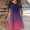 Hot Pink, variant on Crew Neck Summer Dresses Mid-Length Red with Pocket Short Sleeve Gradient Loose Fit Basic Shift Dress