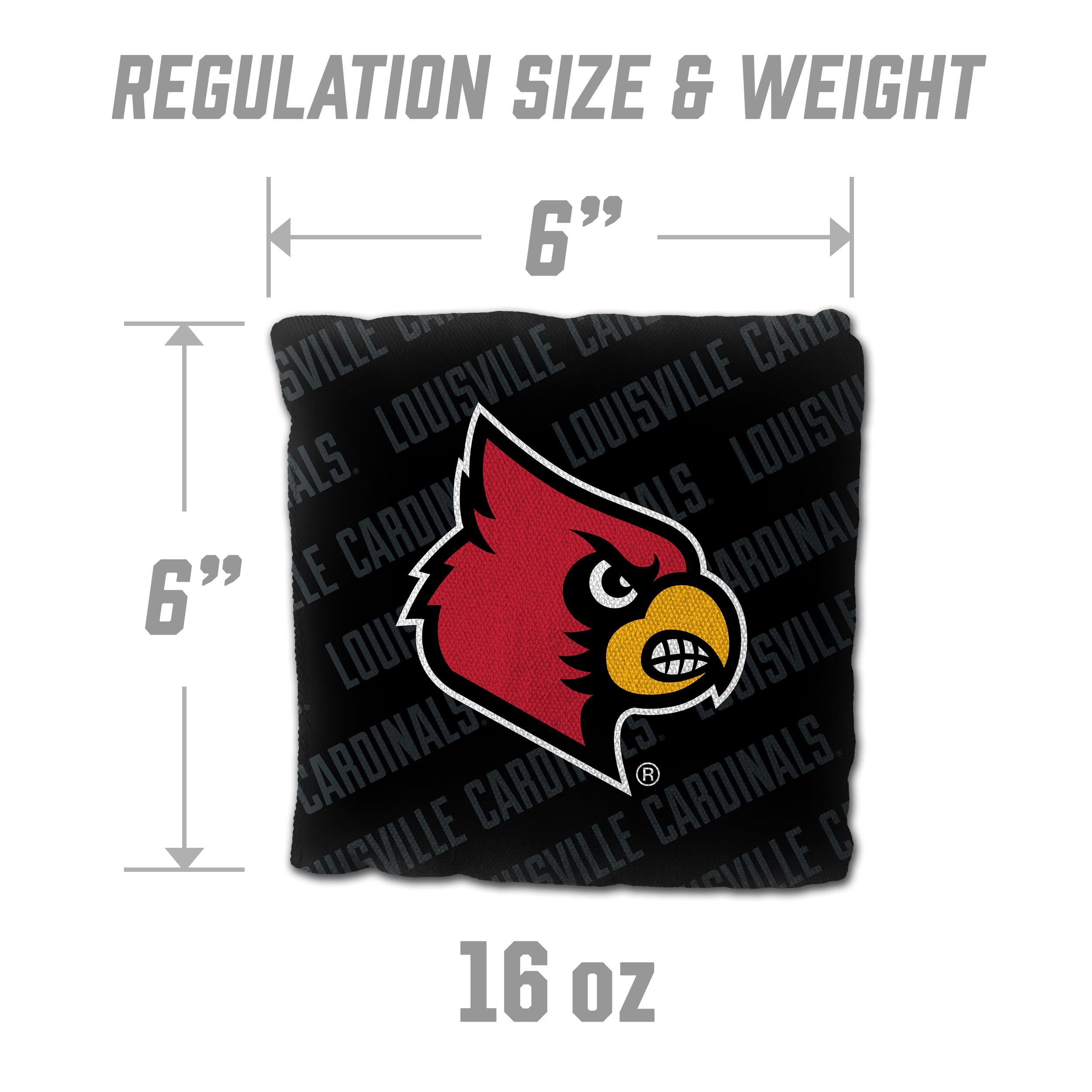 NCAA Louisville Cardinals Cornhole Bags - 4PK - Black