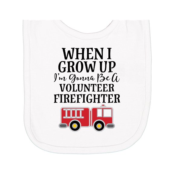 Inktastic Firefighter Volunteer Fireman Newborn Bib