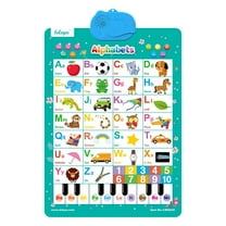 Electronic Alphabet Wall Chart, Interactive Talking ABC Poster with Numbers, Words, Quiz Mode and Songs, Educational Learning Toy for 3-5 Years