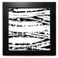 thumbnail image 1 of Brushwork Texture Irrégulière Noir Cadre Carré Photo Mur Table, 1 of 3
