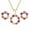 Pink, variant on Naierhg Necklace Colorful Rhinestone Round Women Pendant Necklace Earrings Set for Party