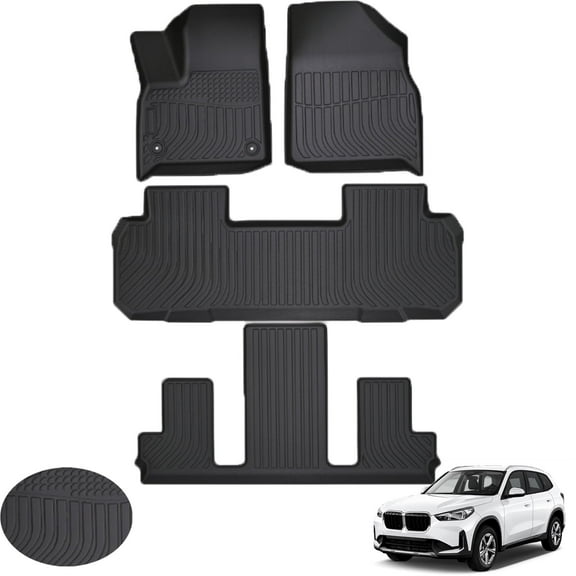Canvcle Floor Mats for 2018-2024 Chevy Chevrolet Traverse 7-Seater TPE Heavy-Duty Car Floor Liner for Traverse Accessories(ONLY Fit 2nd Row Bucket Seats)