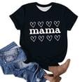 thumbnail image 4 of Mother's Day T Shirts Womens Clothes Fun Love Mama Print Soft Modal Short Sleeve Tee Summer Holiday Tops Gifts for Mom (XXL, Black 07), 4 of 4
