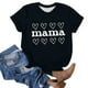 thumbnail image 4 of Tops Cortos para Mujeres Retro Impreso Cuello Redondo Manga Corta, Camiseta Casual para Uso Diario Y de Fiesta, 4 of 4