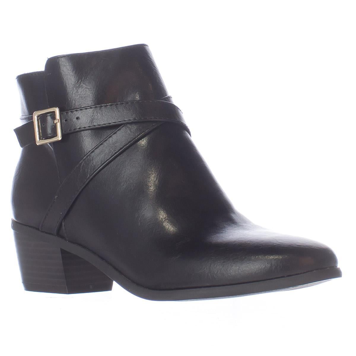 Karen Scott - Womens Karen Scott Flynne Buckle Ankle Boots - Black ...