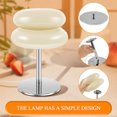 thumbnail image 6 of Toorise Glass Table Lamp Modern Egg Tart Lamp Retro Cute Desk Lamp with 3 Color Dimmable Modes Funky Bedside Table Lamp for Bedroom Living Room Nightstand, 6 of 11