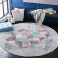 thumbnail image 2 of SAFAVIEH Phoenix Kimberly Abstract Area Rug, Ivory/Grey, 6'7" x 6'7" Round, 2 of 8