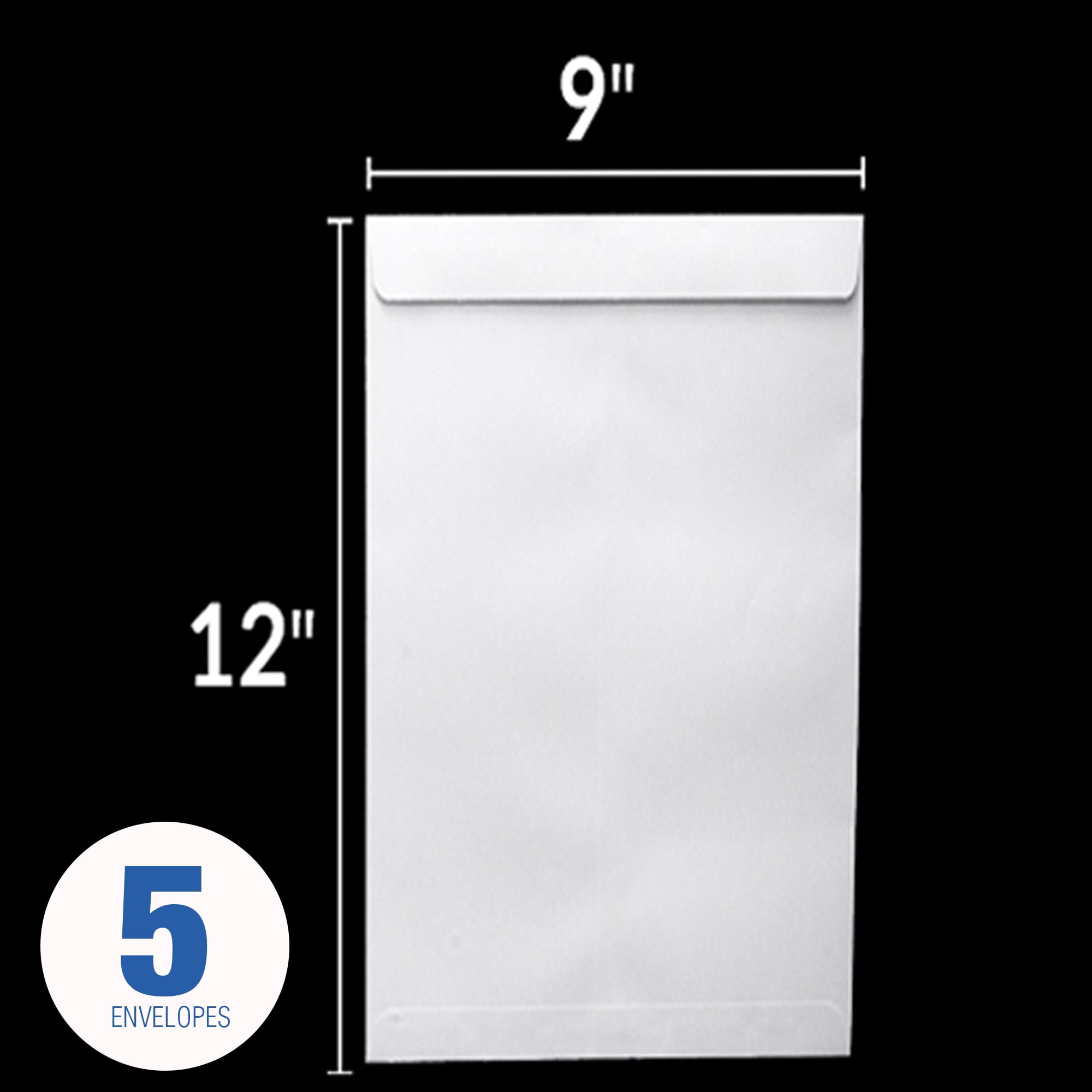 BAZIC White Catalog Mailing Envelope 9" x 12" Self Seal Envelopes, 240-Count