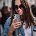 thumbnail image 6 of Compatible with iPhone 15 Pro Max Love case, Silver 3D Love Heart, Sparkling Pearls, Unique Wavy Frame, Shockproof Protective Phone case for Women and Girls (Grey), 6 of 12