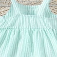 thumbnail image 5 of IFNWSV Toddler Girl Dress Sleeveless Striped Bow Detail Loose Fit Casual Soft and Breathable Polyester Sundress Mint Green 3-6 Months, 5 of 7