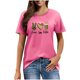thumbnail image 1 of Mujeres Manga Corta de Verano Tops Pascua Impresa Cuello Redondo, Blusa de Moda Casual para la Primavera, 1 of 5