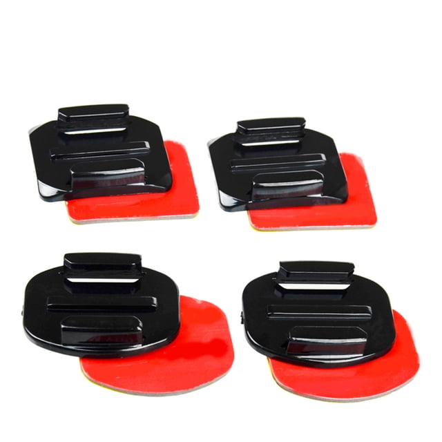 sweethay Reemplazo de la base del casco de montaje adhesivo plano curvo de 8 piezas para la cámara deportiva 3 2 Accesorios de cámara y óptica