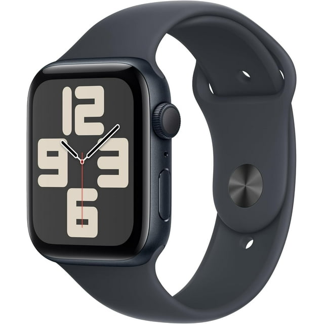 Apple Watch SE2 44mm GPS Midnight Aluminum Case with Midnight Sport Band - S/M