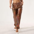 thumbnail image 7 of Metallic Iridescent Joggers for Women Elastic Waist Shiny Track Pants Lightweight Loose Fit Bottoms Hip Hop Streetwear Rave Outfits, 7 of 7