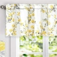 thumbnail image 2 of DriftAway Blossom Abstract Floral Ink Painting Lined Window Curtain Valance Rod Pocket 2 Layer…, 2 of 5