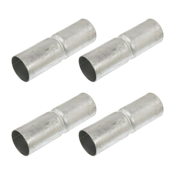 Plum Fittings 1 5/8" x 6" Chain Link Fence Heavy-Duty Galvanized Steel Top Rail Fence Sleeve (Pack of 4)