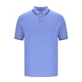 thumbnail image 6 of Plain T Shirts for Man Mens Black Shirt Business Casual Tees for Men Solid Color Summer Tops Button Lapel Pullover Mens Short Sleeve Shirt, 6 of 6