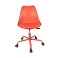 thumbnail image 2 of Swivel Task Chairs Armless Computer Desk Rolling Chairs for Home Office, Low-Back, Adjustable Height (Red), 2 of 6