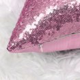 thumbnail image 5 of PiccoCasa Decorative Sequin Throw Pillow Cover 16"x16" Cushion Cover for Party, Pink, 5 of 6