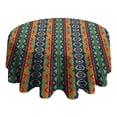 thumbnail image 4 of Round Waterproof Tablecloth 60×60 Inch, African Tribal Geometric Reusable Indoor/Outdoor Durable Table Cover for Party Kitchen Dinner Room Decor, 4 of 6