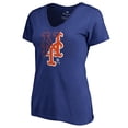 thumbnail image 2 of Women's Royal New York Mets X-Ray V-Neck T-Shirt, 2 of 3