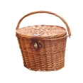 thumbnail image 2 of Almencla Panier de Vélo Rural Tissé à la Main Décoration Tricotée Rotin Vintage Rangement avec Brun, 2 of 7