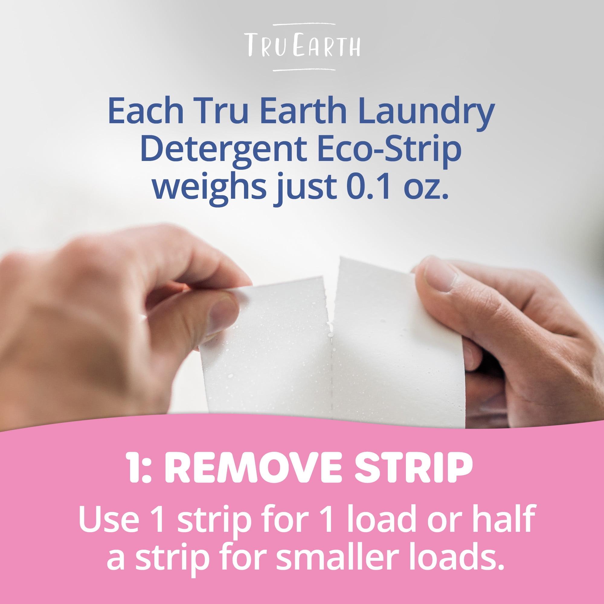 (2 pack) Tru Earth Laundry Detergent Sheets - Baby - Up to 128 Loads (64 Sheets) - Laundry Detergent Eco-Strips