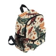 thumbnail image 2 of FORMRS School Backpack with Front Zippered Pocket 12" Student Travel Daypack, Beige Dinosaurs Pattern, 2 of 6