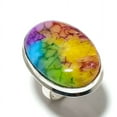 thumbnail image 2 of Natural Rainbow Solar Quartz Gemstone 925 Sterling Silver Ring Size 7, 2 of 2