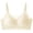 Beige(Bra), variant on Womens Scalloped Seamless Bra Wirefree Invisible Bralette, Soft Cooling V-Neck Comfort Bra