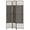 Dark Gray, variant on NOBOLEA 3-Panel Woven Room Divider, 67" Tall Folding Privacy Screen with Arched Top, Freestanding Semi-Private Partition for Home, Bedroom, Office
